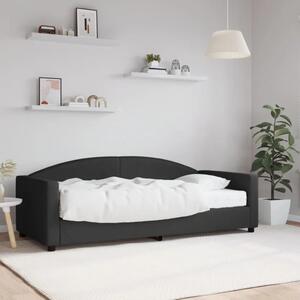 Dnevni krevet s madracem crni 90 x 190 cm od tkanine - Crna 90 x 190 cm s madracem Crna