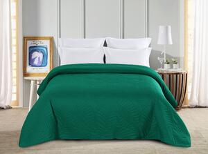 Zeleni prekrivač za krevet sa uzorkom LEAVES Dimenzije: 200 x 220 cm