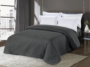 Tamno sivi prekrivač za krevet sa uzorkom STONE 200x220 cm