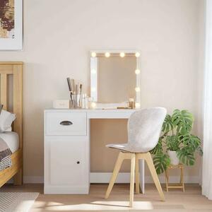 Toaletni stolić s LED svjetlima bijeli 90 x 42 x 132 5 cm - Bijela 1 Bijela