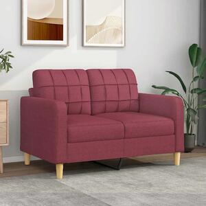 Dvosjed od tkanine crvena boja vina 120 cm - boja crnog vina 120 cm Boja crnog vina 120 cm