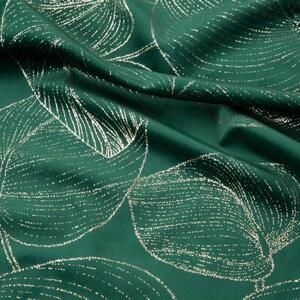 Baršunasti središnji stolnjak sa sjajnim zelenim printom lišća Širina: 35 cm | Duljina: 140 cm