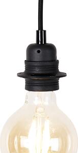 Industrijska viseća lampa crna 3-light - Cava