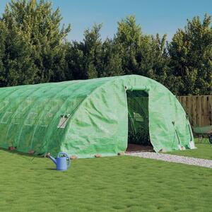 Staklenik s čeličnim okvirom zeleni 30 m² 6 x 5 x 2 3 m - Zelena 6 x 5 x 2.3 m 1 Zelena