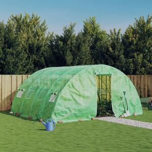 Staklenik s čeličnim okvirom zeleni 20 m² 5 x 4 x 2 3 m - Zelena 5 x 4 x 2.3 m 1 Zelena