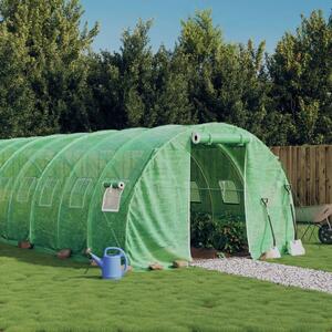 Staklenik s čeličnim okvirom zeleni 24 m² 8 x 3 x 2 m - Zelena 8 x 3 x 2 m 1 Zelena