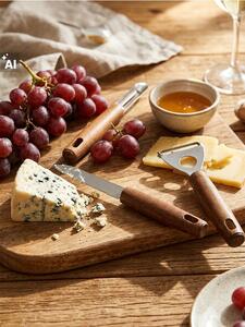 Sinsay - Set kuhinjskog pribora s drvenim ručkama: gulilice i nož 3 pack