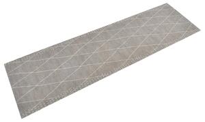 Kuhinjski tepih perivi s uzorkom rombova 45 x 150 cm baršunasti - Svjetlosiva 45 x 150 cm 1 Svjetlosiva