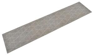 Kuhinjski tepih perivi s uzorkom rombova 60 x 300 cm baršunasti - Svjetlosiva 60 x 300 cm 1 Svjetlosiva
