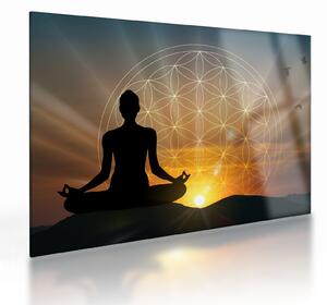 Staklena slika meditacije (70x50 cm)
