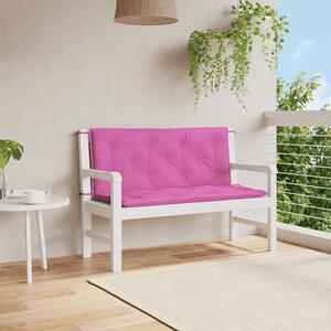 Jastuci za vrtnu klupu 2 kom ružičasti 120x50x7 cm tkanina - Ružičasta 120 cm 2 Ružičasta