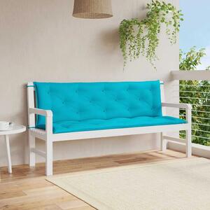 Jastuci za vrtnu klupu 2 kom tirkizni 150x50x7 cm od tkanine - Tirkizna 150 cm 2 Tirkizna