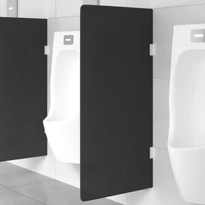 Zidna pregrada za pisoar crna 90 x 40 cm od kaljenog stakla - Crna Crna