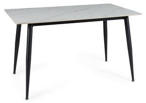 Jelački stol RION 130x70 cm s keramičkom pločom, bijeli mramor