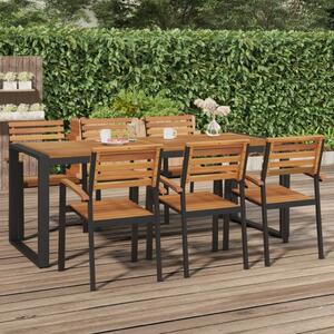 Vrtni stol s U-nogama 200 x 90 x 75 cm od masivnog drva bagrema - 200 x 90 x 75 cm 1 200 x 90 x 75 cm 200 x 90 x 75 cm/ 1 kom