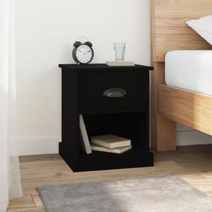 Noćni ormarići 2 kom crni 39 x 39 x 47 5 cm konstruirano drvo - Crna 2 Crna 2