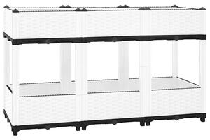 Povišena gredica 120x40x71 cm od polipropilena - Bijela 120 x 40 x 71 cm 1 Bijela
