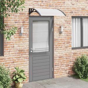 Nadstrešnica za vrata crna i prozirna 100x75 cm polikarbonat - Crna i prozirna 100 x 75 cm 1 s 3 ploče