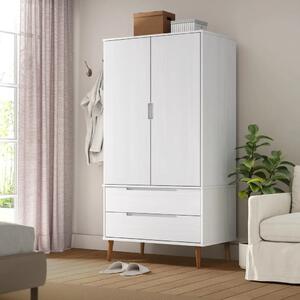 Ormar MOLDE bijeli 90 x 55 x 175 cm od masivne borovine - Bijela 1 1 Bijela