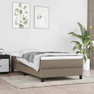 Boxspring - Krevet s oprugama i madracem smeđesivi 80x200 cm od tkanine - Sivo-smeđa 80 x 200 cm 25 cm Sivo-smeđa