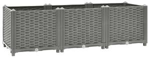 Povišena gredica 120x40x38 cm od polipropilena - Svjetlosiva 120 x 40 x 38 cm 1 Svjetlosiva