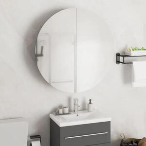 Kupaonski ormarić s okruglim ogledalom LED Siva 54x54x17 5 cm - Siva 54 x 54 x 17.5 cm 1 Siva