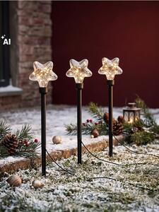 Sinsay - Set ubodnih LED vrtnih lampi s motivom zvjezdice 3 pack