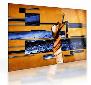 Staklena slika apstraktne slike (70x50 cm)