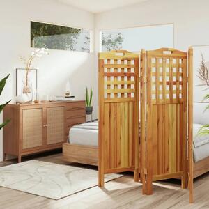 Paravan - Sobna pregrada s 4 panela 162x2x115 cm masivno bagremovo drvo - 162 x 2 x 115 cm 1 162 x 2 x 115 cm