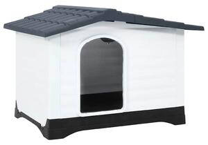 Kućica za pse siva 90 5x68x66 cm polipropilen - Siva Siva