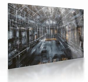 Staklena slika interijera stare zgrade (70x50 cm)
