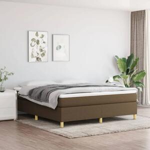 Boxspring - Krevet s oprugama i madracem tamnosmeđi 160x200 cm tkanina - Tamno smeđa 160 x 200 cm 35 cm Tamno smeđa