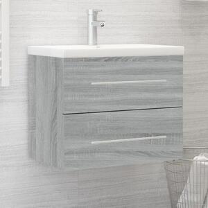 Ormarić s ugrađenim Lavabo - Umivaonikom boja sivog hrasta sonome drveni - Sivi hrast sonoma 60 x 38.5 x 48 cm 1 bez slavine
