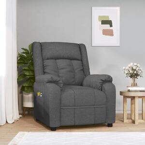 Električni Masažni naslonjač - Masažna fotelja tamnosivi od tkanine - Tamno siva 1 1 Tamno siva
