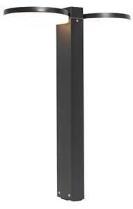 Samostojeća vanjska svjetiljka crna 50 cm s LED 2 svjetla IP44 - Esmee