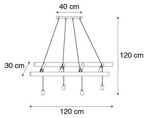 Seoska viseća svjetiljka drvo 4-svjetla - Scala