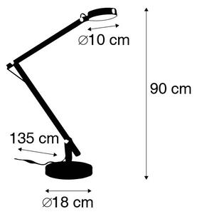 Moderna stolna svjetiljka crna s LED - Etienne