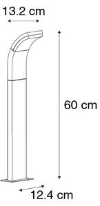 Moderni vanjski stup antracit 60 cm uklj. LED IP54 - Litt