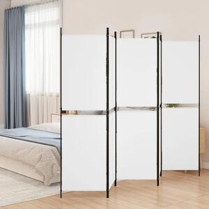 Paravan - Sobna pregrada s 5 panela bijela 250 x 180 cm od tkanine - Bijela 250 x 180 cm 1 1