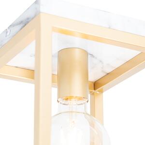 Industrijska stropna svjetiljka zlatna s mramorom - kavez