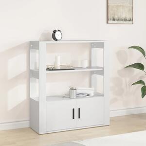 Komoda bijela 80 x 30 x 90 cm od konstruiranog drva - Bijela 1 Bijela