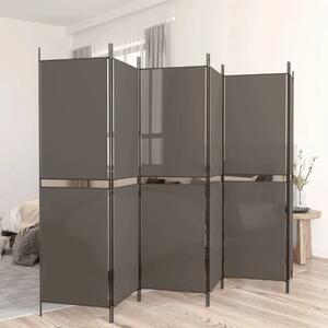Paravan - Sobna pregrada s 6 panela antracit 300 x 220 cm od tkanine - Antracit 300 x 220 cm 1 1