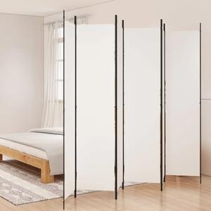 Paravan - Sobna pregrada s 6 panela bijela 300 x 220 cm od tkanine - Bijela 300 x 220 cm 1 1