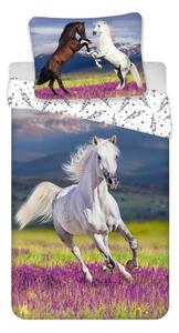 Pamučna dječja posteljina za krevet za jednu osobu 140x200 cm Horse "Meadow" – Jerry Fabrics