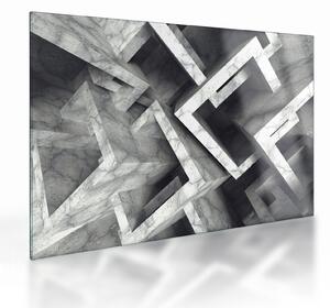 Apstraktna staklena slika kockica (70x50 cm)