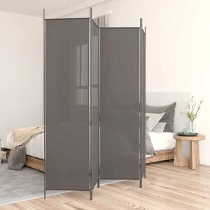 Paravan - Sobna pregrada s 4 panela antracit 200 x 200 cm od tkanine - Antracit 200 x 200 cm 1 1