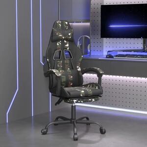 Gaming stolica s osloncem za noge crno-maskirna od umjetne kože - Crna i maskirna 1 Sa naslonom za noge Crna i maskirna