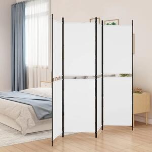 Paravan - Sobna pregrada s 4 panela bijela 200 x 180 cm od tkanine - Bijela 200 x 180 cm 1 1