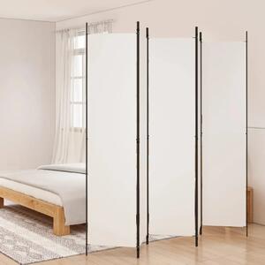 Paravan - Sobna pregrada s 5 panela bijela 250 x 220 cm od tkanine - Bijela 250 x 220 cm 1 1