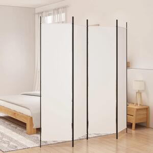 Paravan - Sobna pregrada s 4 panela bijela 200 x 200 cm od tkanine - Bijela 200 x 200 cm 1 1